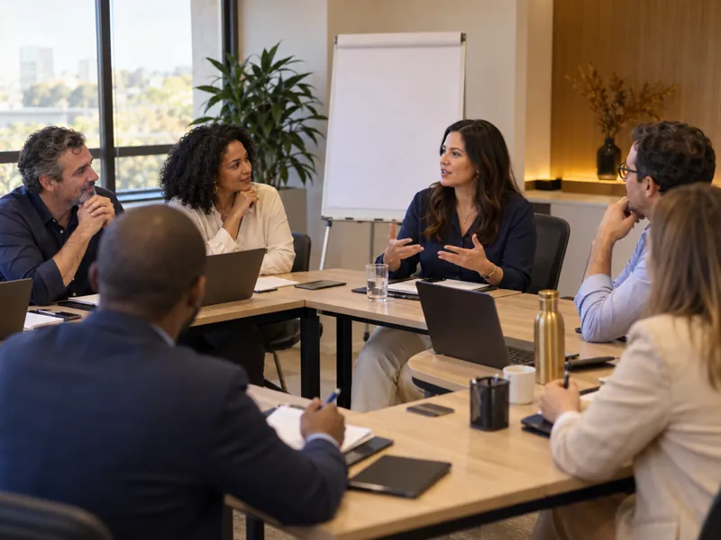 Grupo de líderes em atividade prática da Mentoria Líder 360
